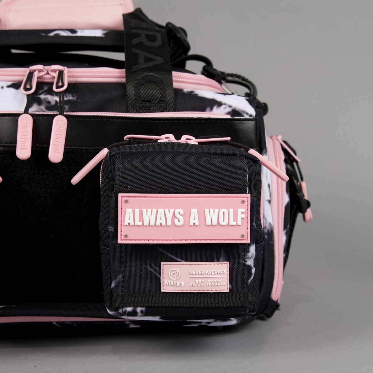 20L Mini Duffle Bag Black Lightning Knockout Pink