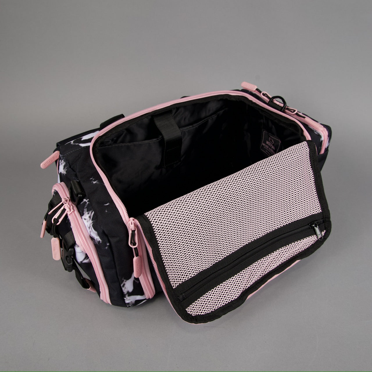 20L Mini Duffle Bag Black Lightning Knockout Pink