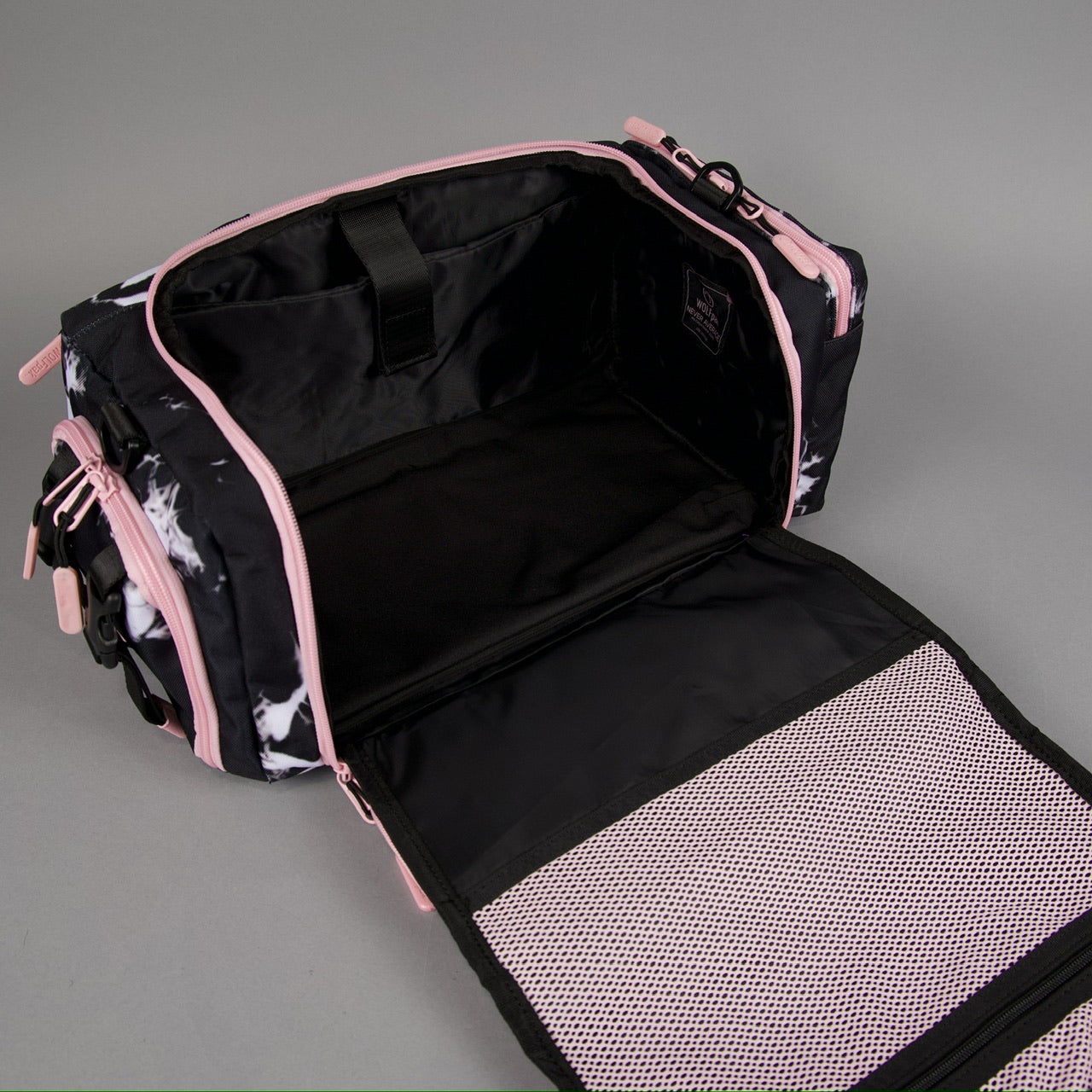 20L Mini Duffle Bag Black Lightning Knockout Pink