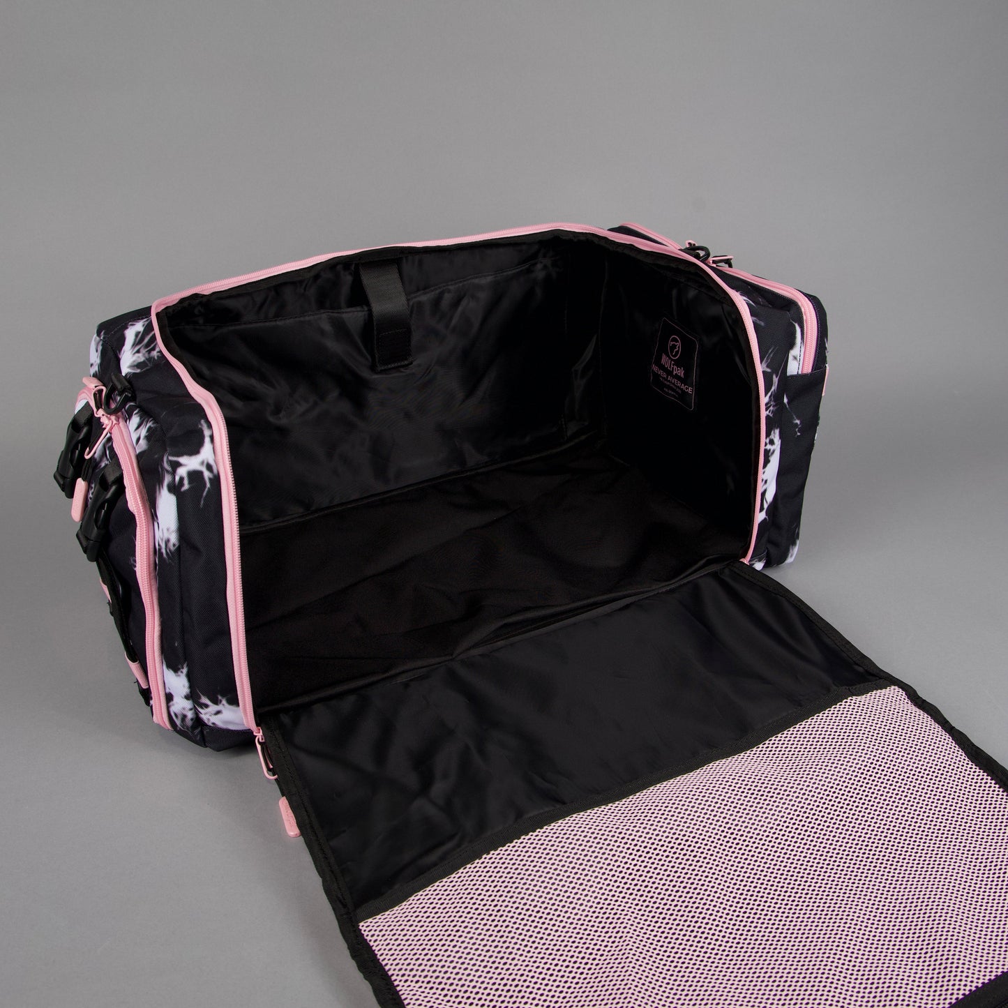 40L Ultimate Duffle Bag Black Lightning Knockout Pink