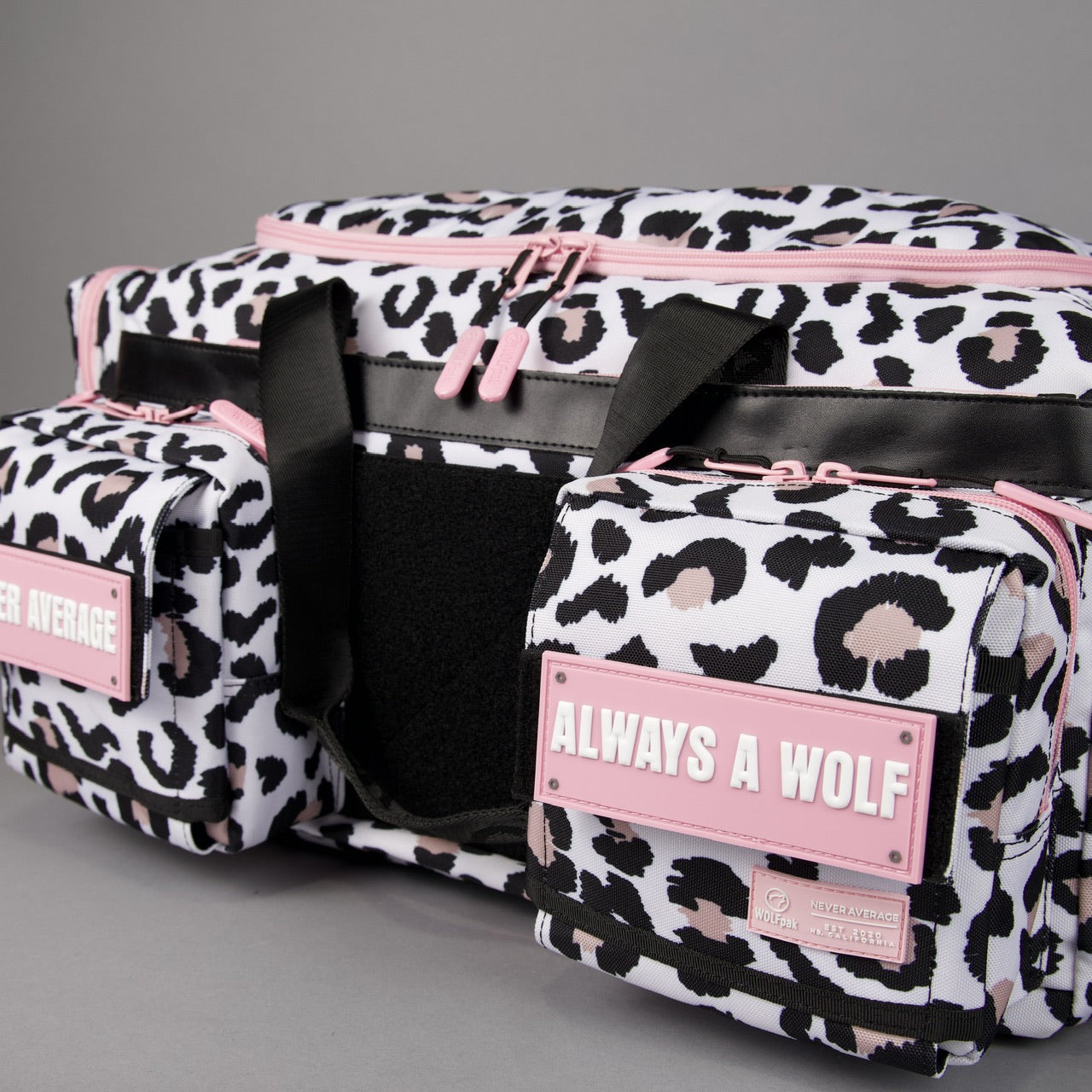 40L Ultimate Duffle Bag Leopard Pink Zip