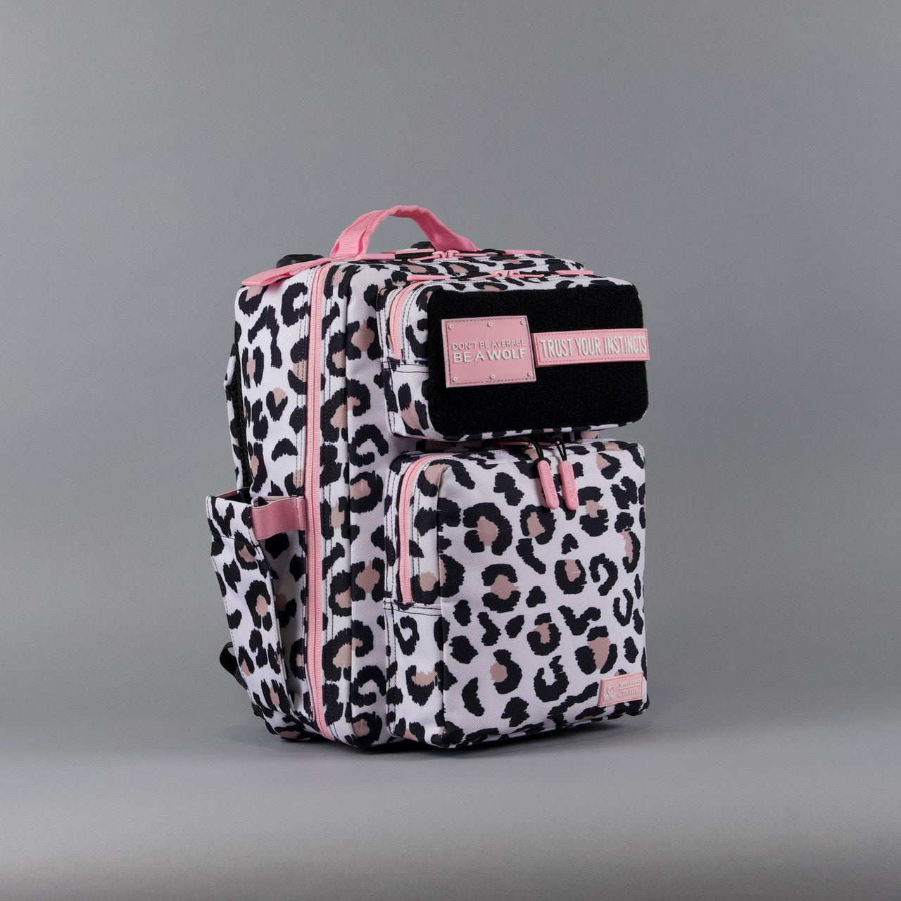 15L Backpack Leopard Pink Zip