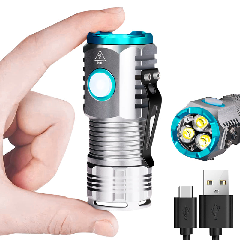 1200 Lumens Rechargeable Mini Flashlight for Camping Repairing Outdoor