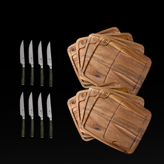 16pc Steak Knife and Bistecca Plate Set