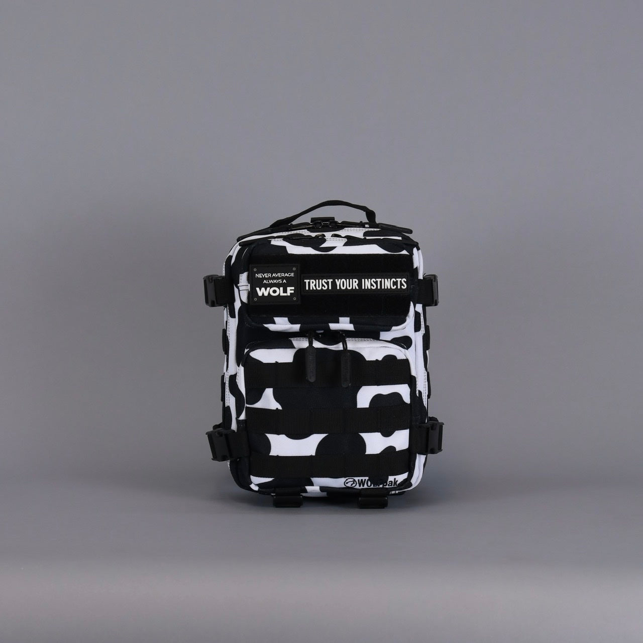 9L Backpack Mini Black White Cow