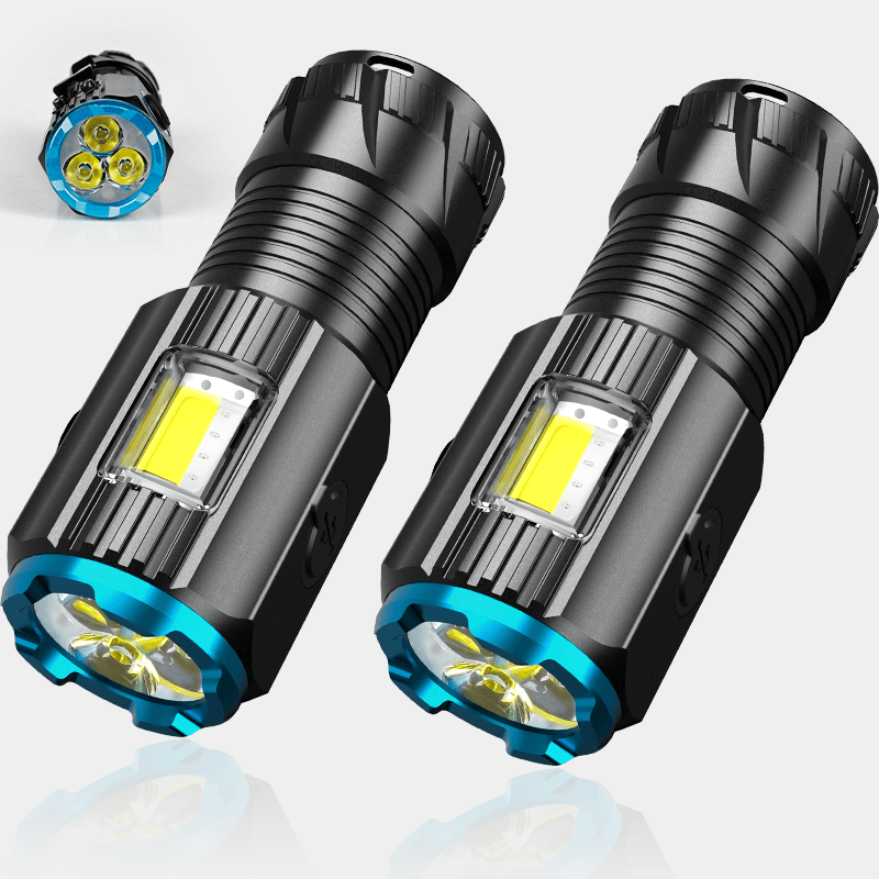 1200 Lumens Rechargeable 3-LED Small Bright Flashlight