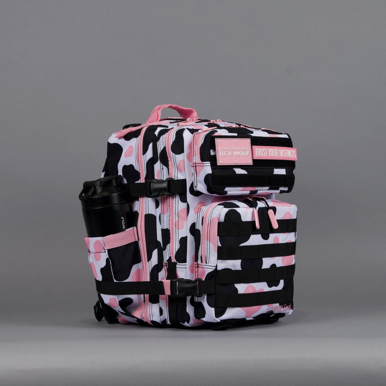 25L Backpack Pink Black Cow