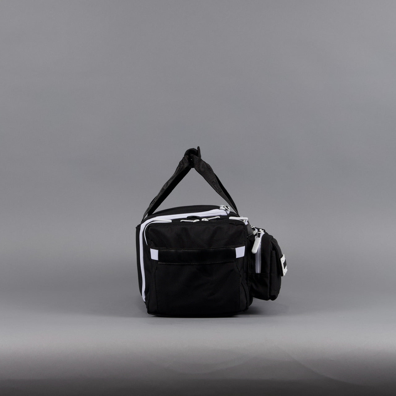 20L Mini Duffle Bag Black with White Accents