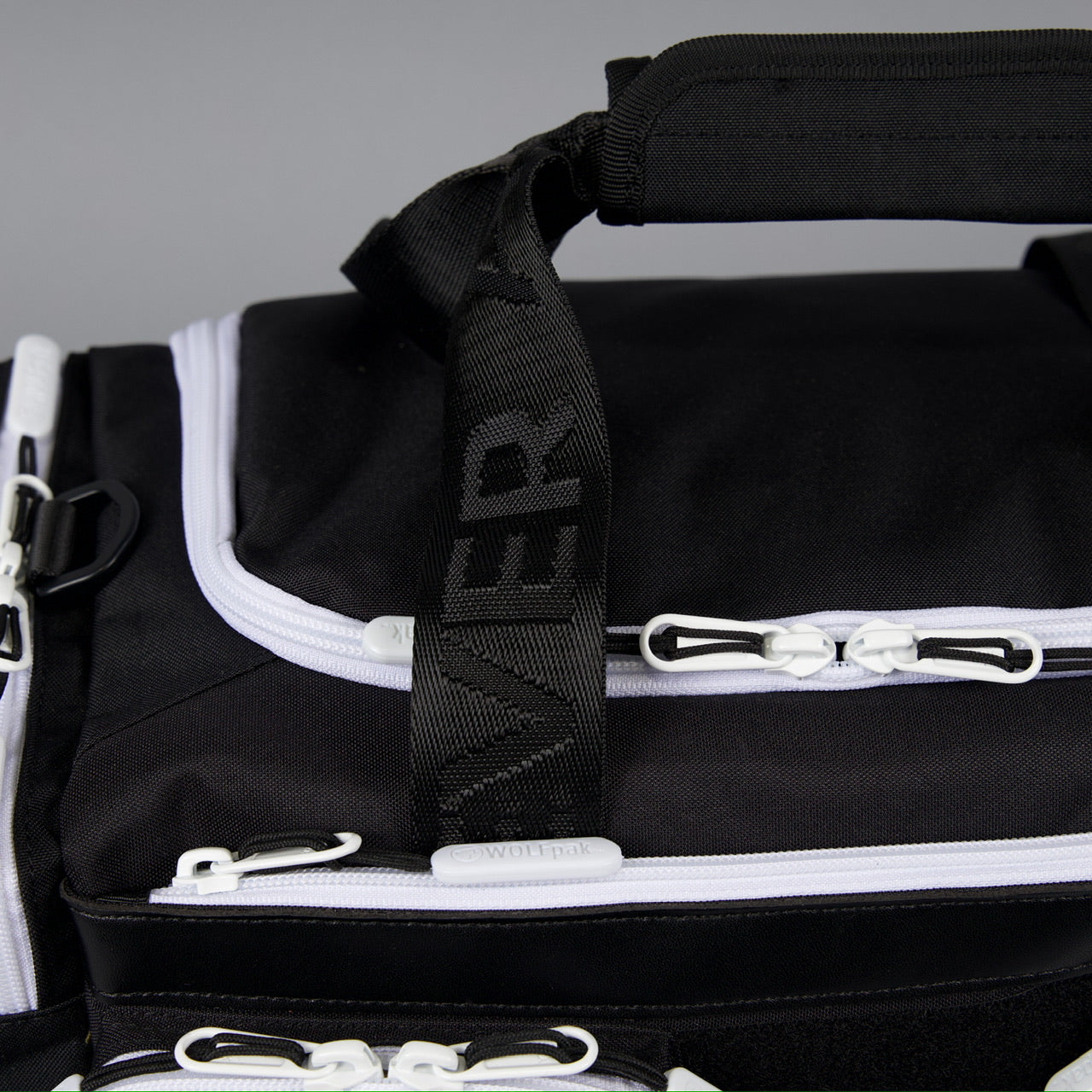 20L Mini Duffle Bag Black with White Accents