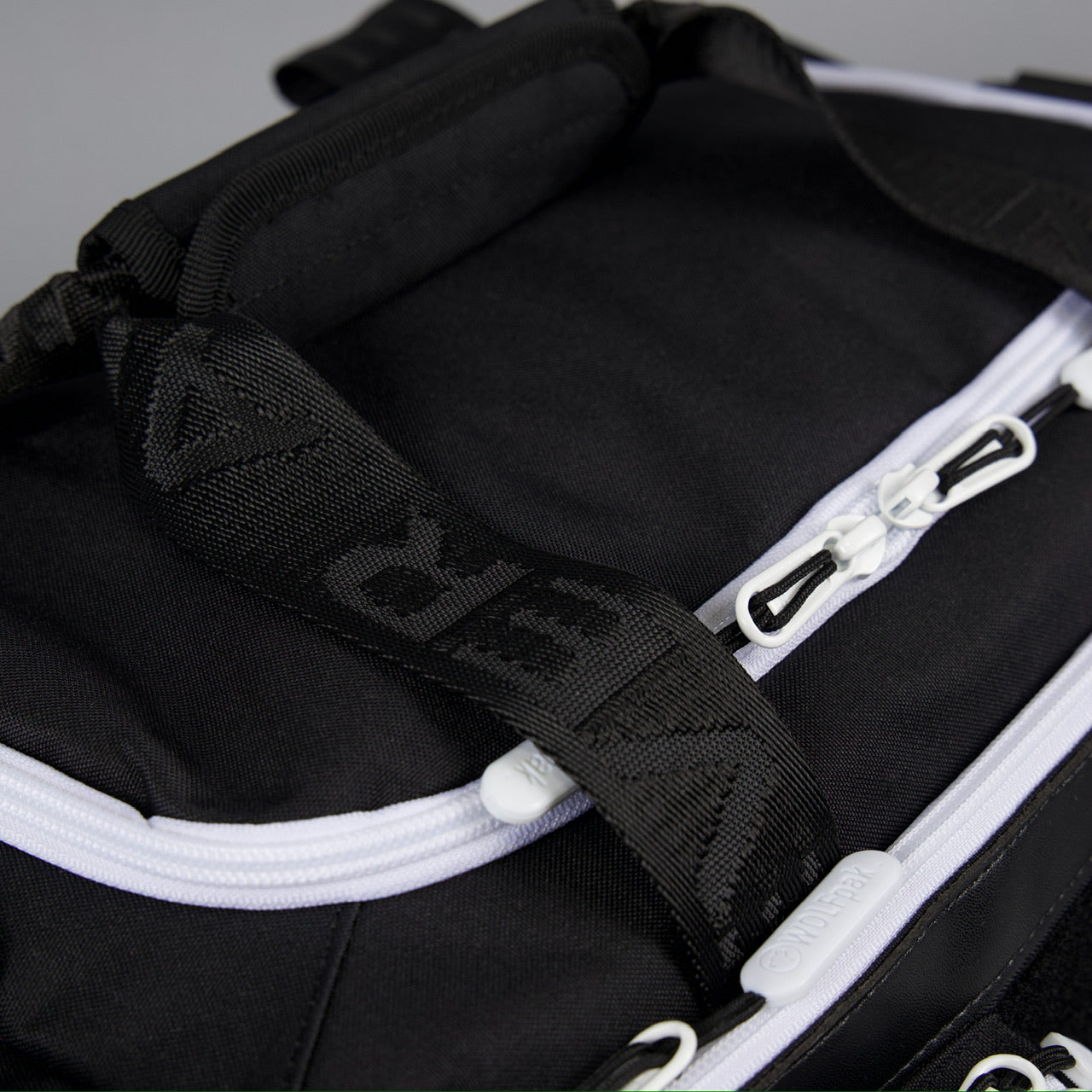 20L Mini Duffle Bag Black with White Accents