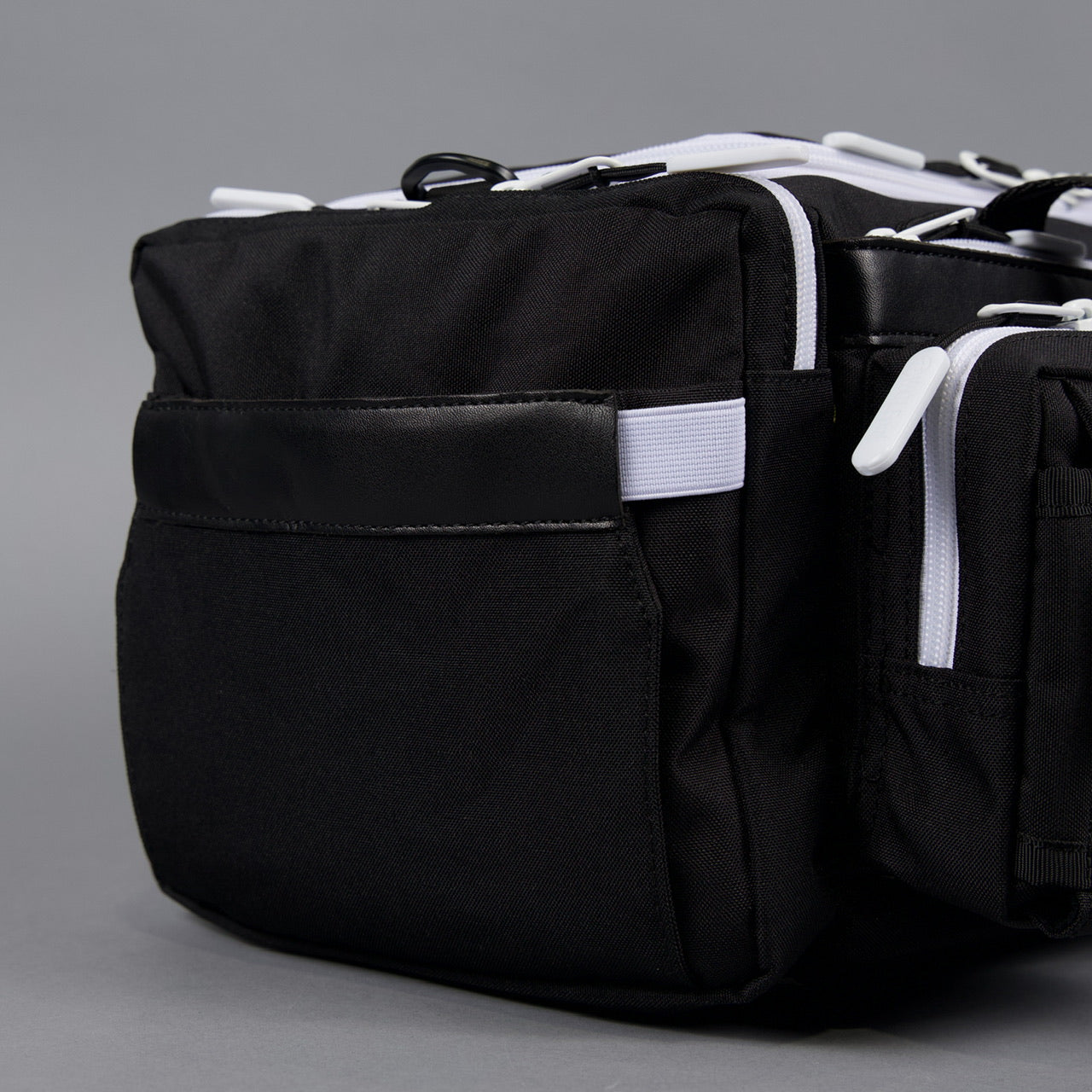 20L Mini Duffle Bag Black with White Accents