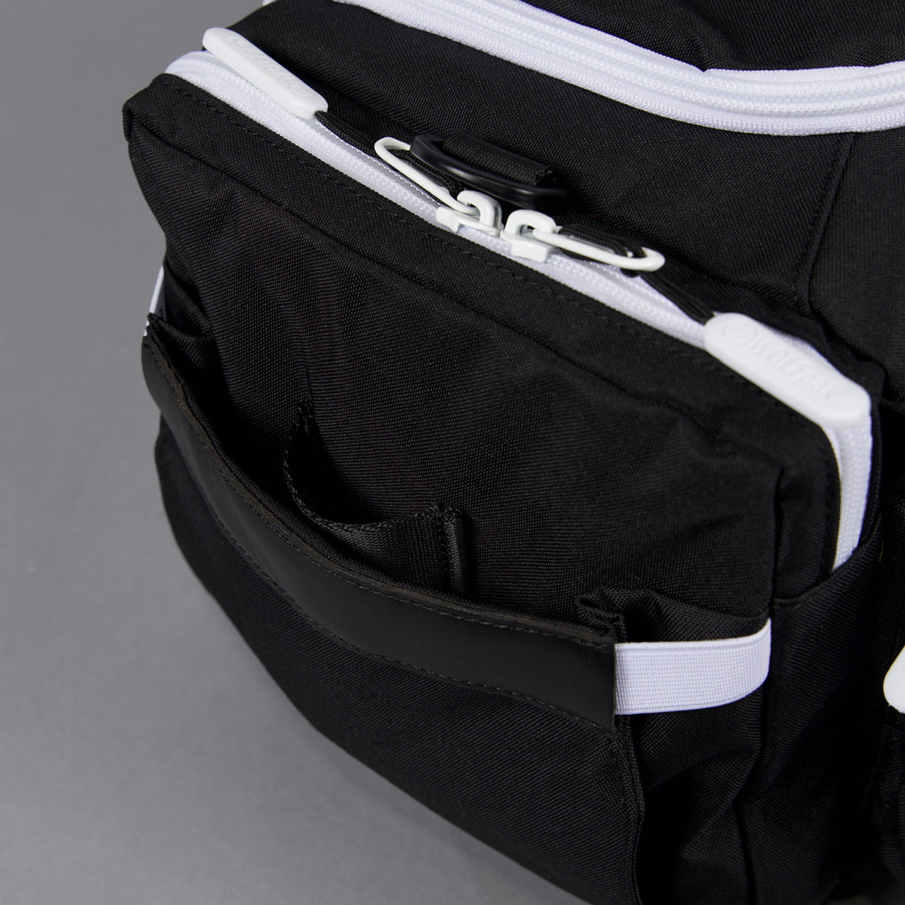 20L Mini Duffle Bag Black with White Accents