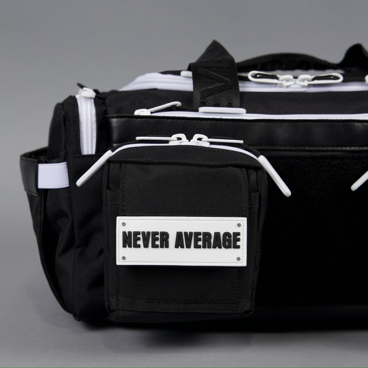 20L Mini Duffle Bag Black with White Accents