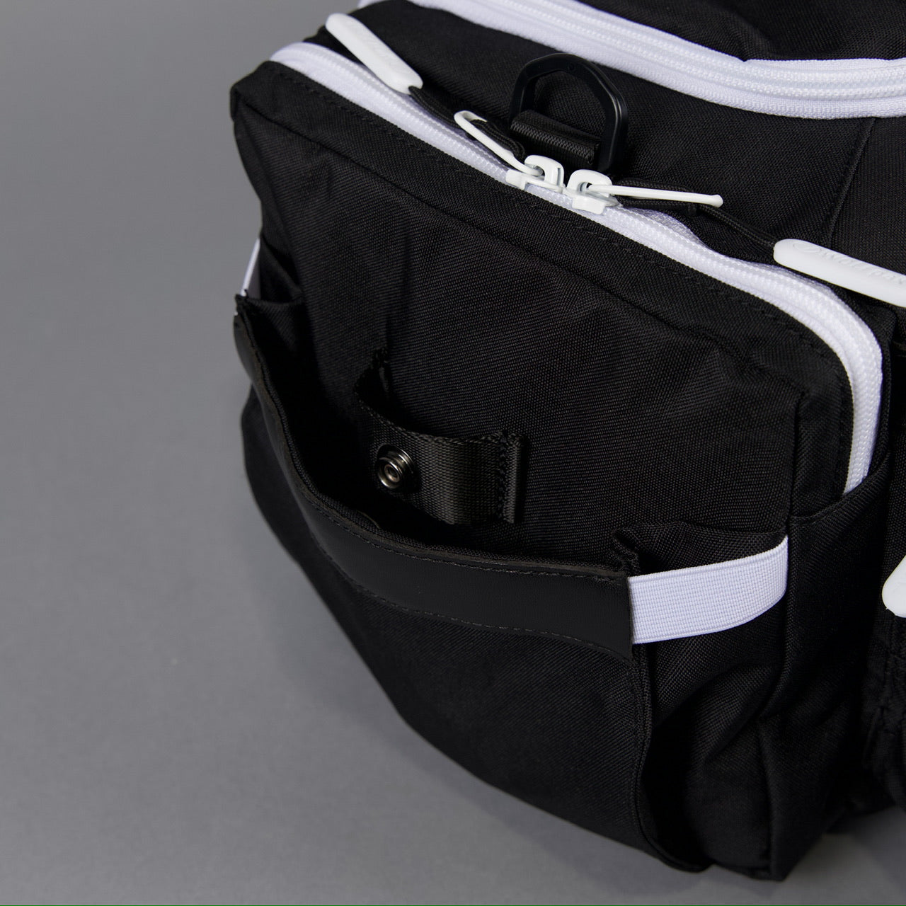 20L Mini Duffle Bag Black with White Accents