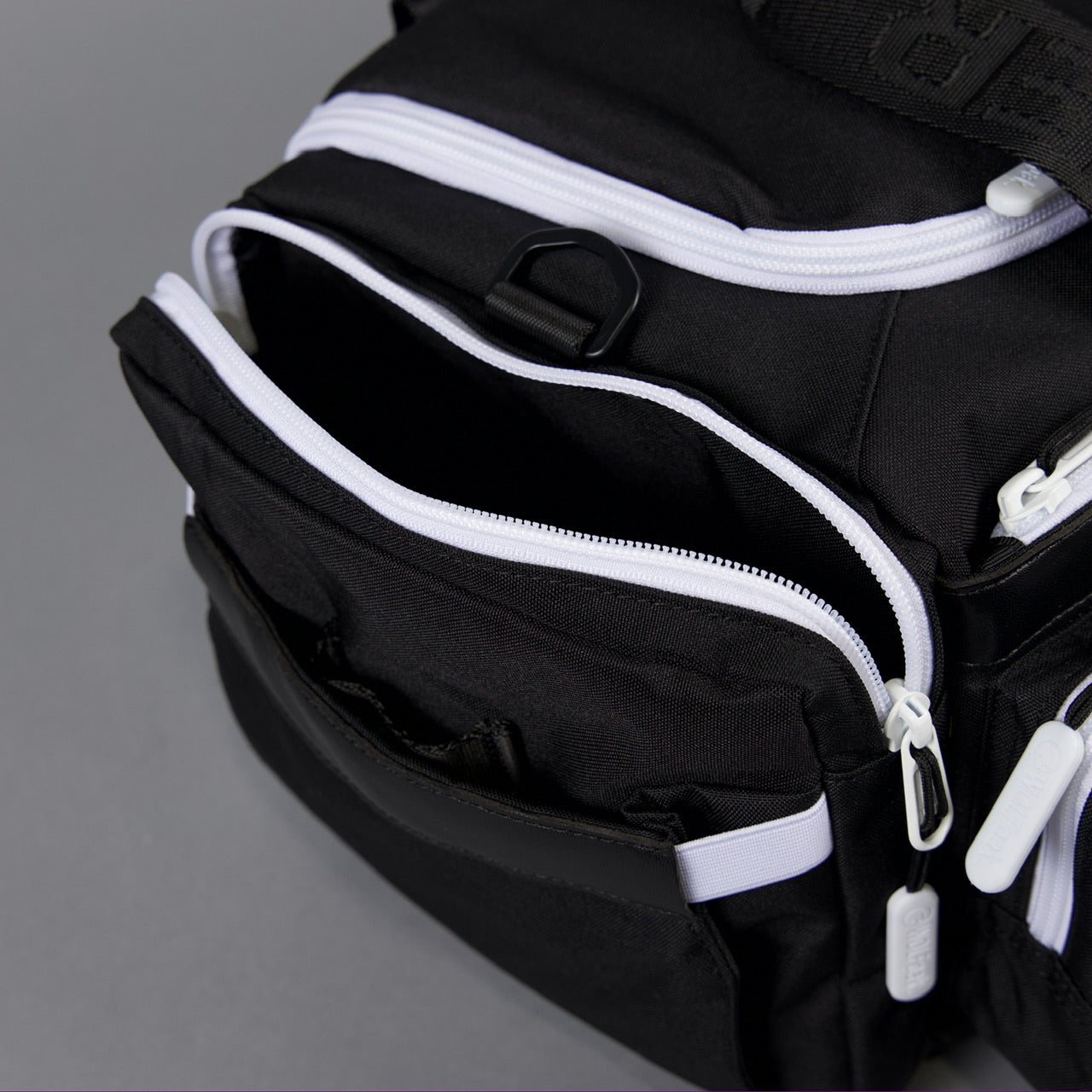 20L Mini Duffle Bag Black with White Accents