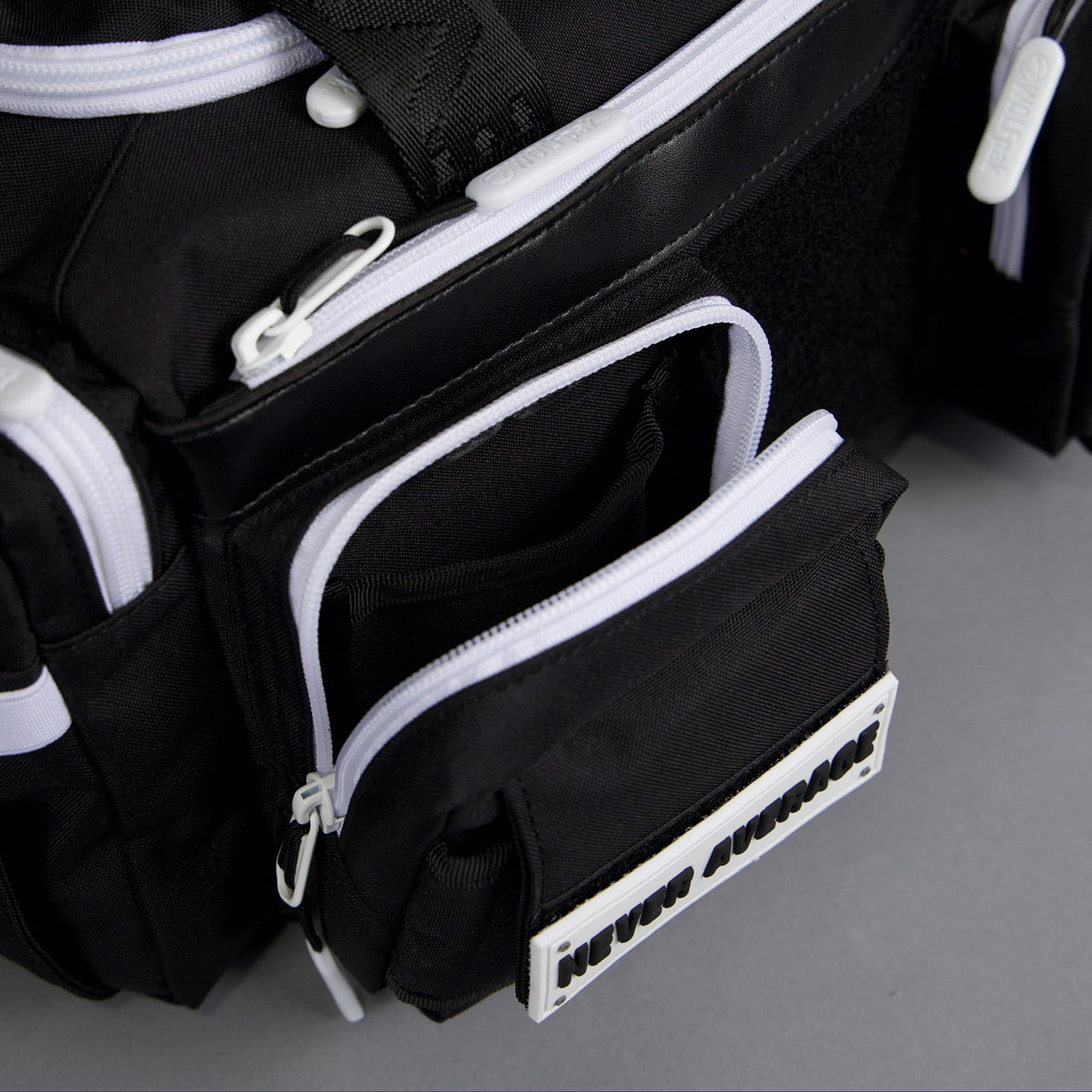 20L Mini Duffle Bag Black with White Accents