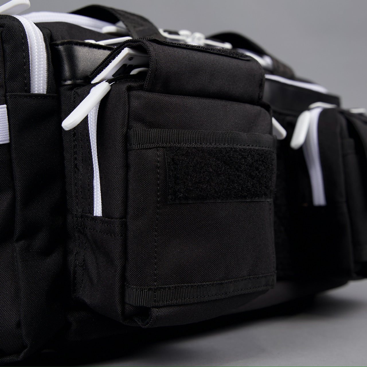 20L Mini Duffle Bag Black with White Accents