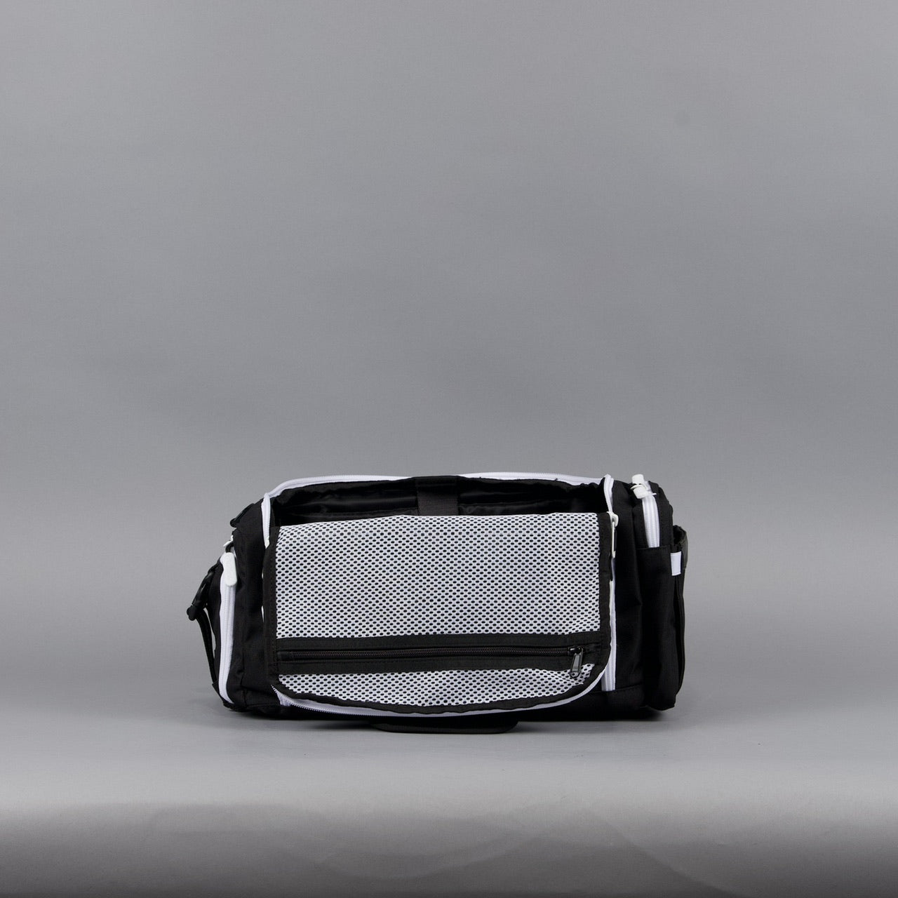 20L Mini Duffle Bag Black with White Accents