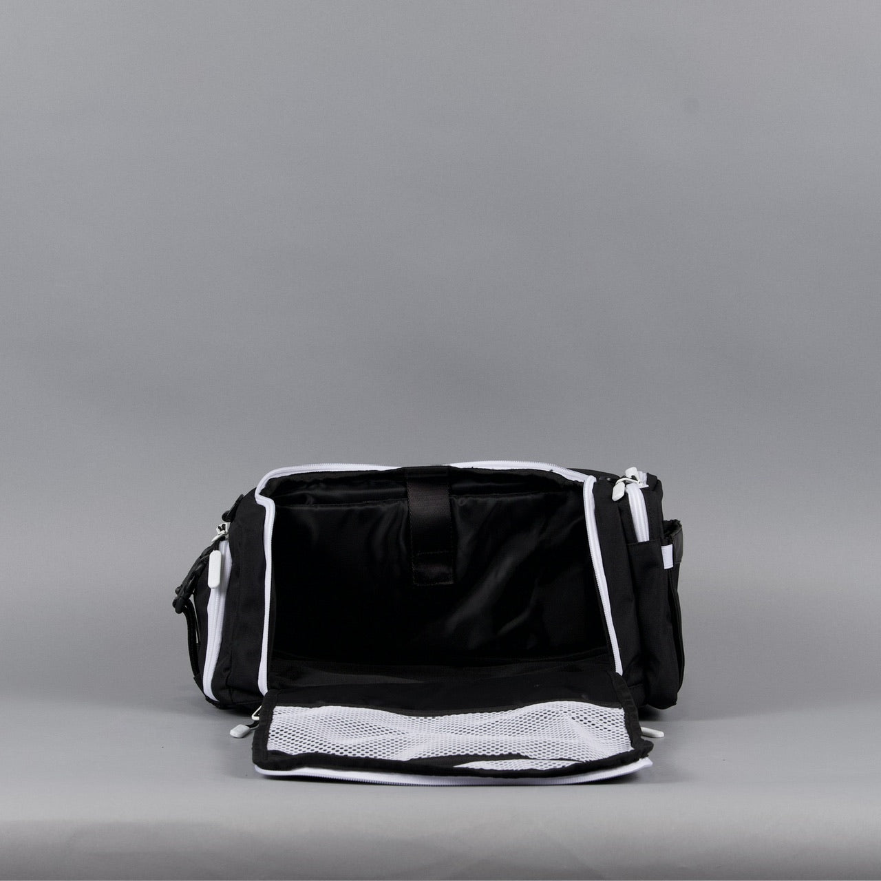 20L Mini Duffle Bag Black with White Accents