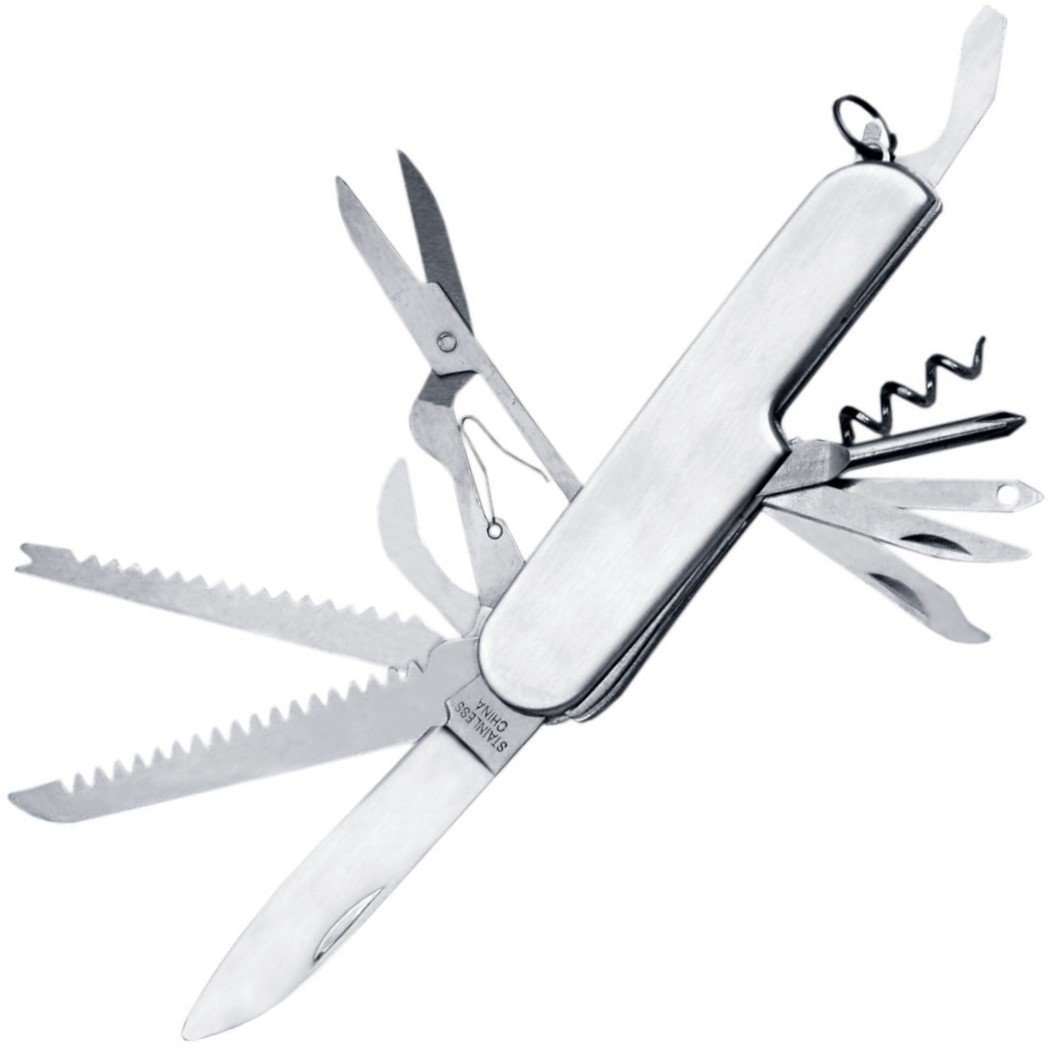 13-in-1 Stainless Steel Utility Pocket Knife & Tool 3.25"