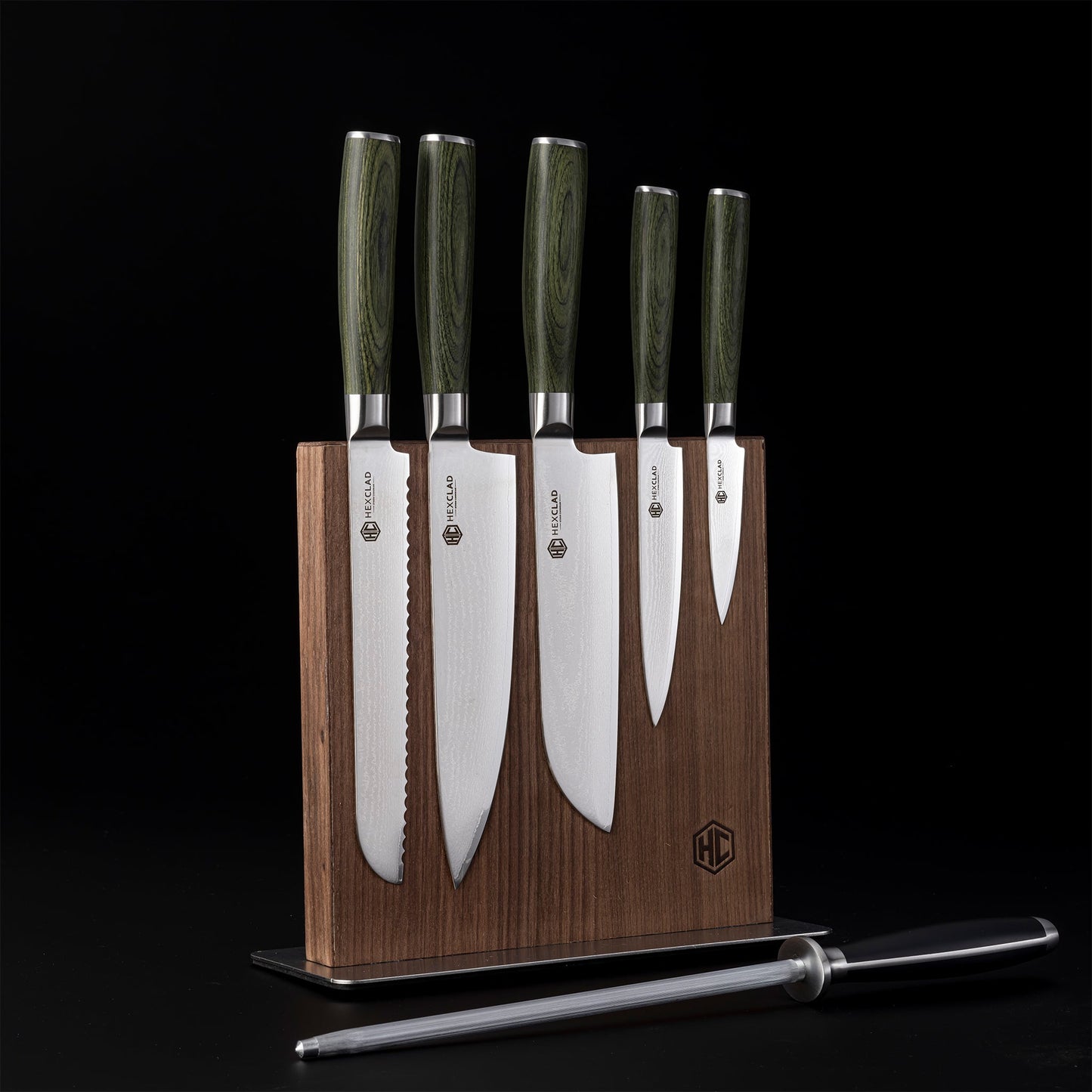 Damascus Steel Knife Set, 7pc