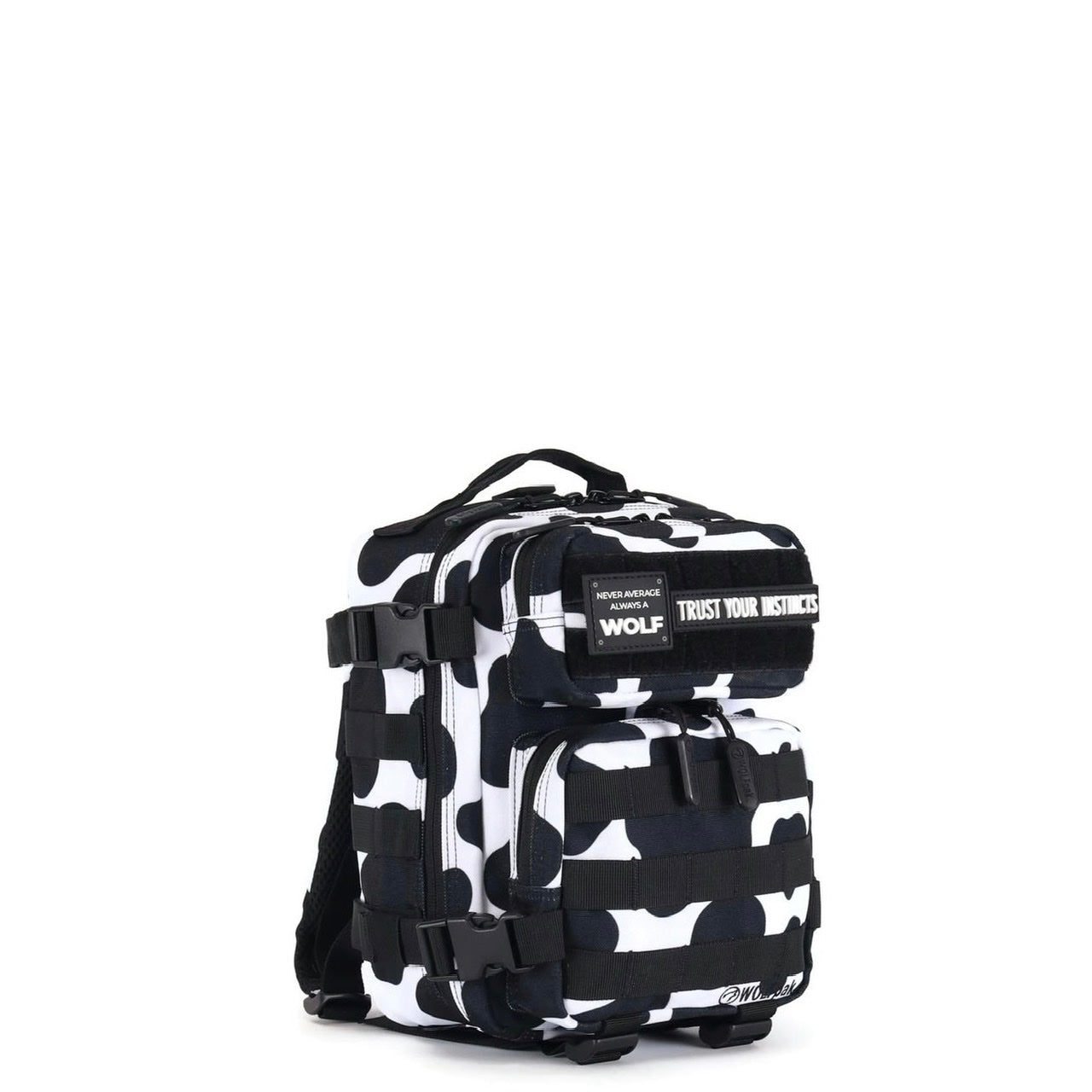 9L Backpack Mini Black White Cow