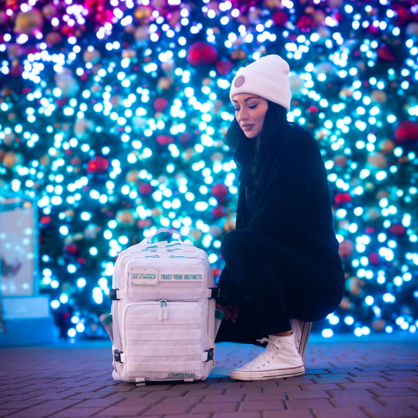 25L Backpack White Christmas