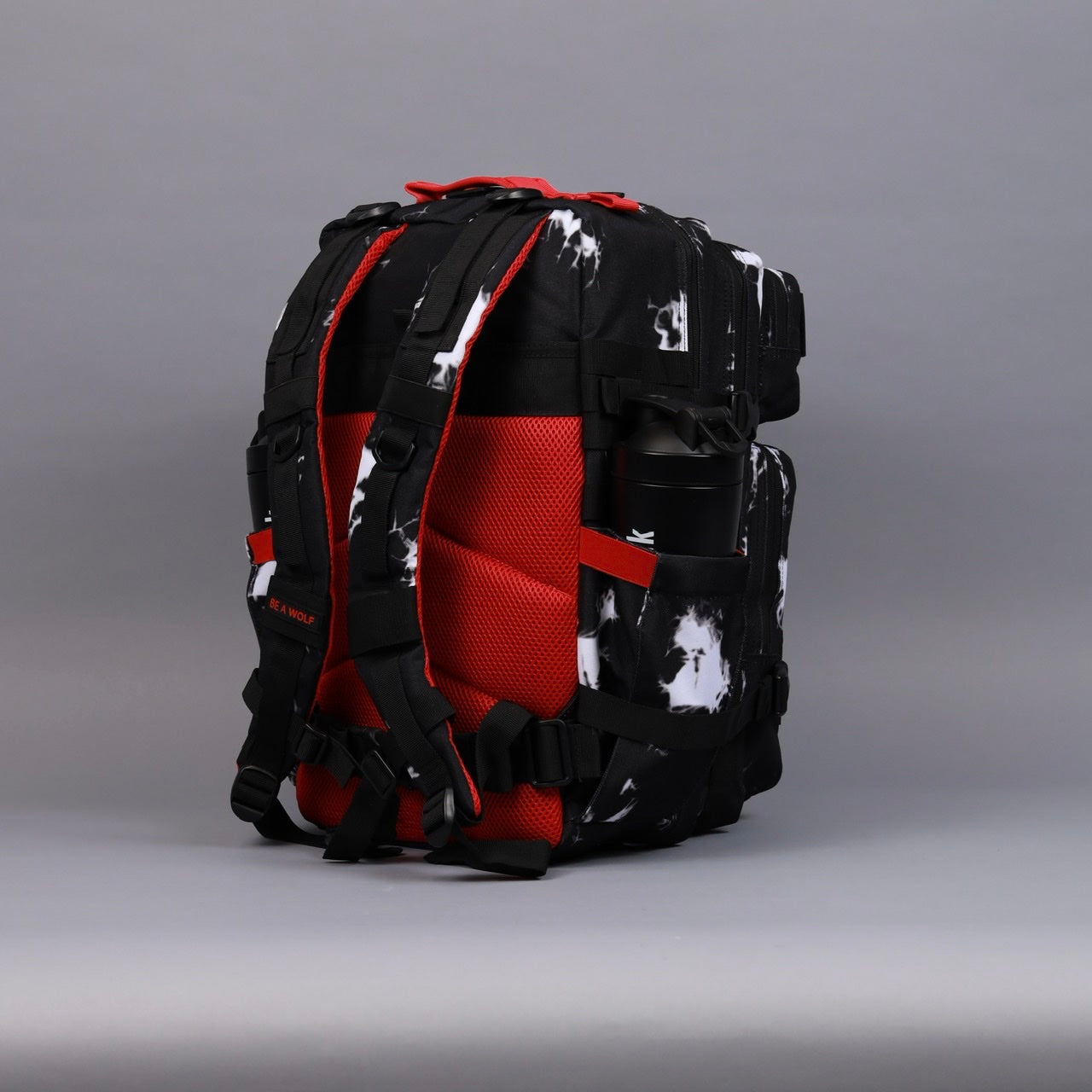 45L Backpack Black Lightning Immortal Red