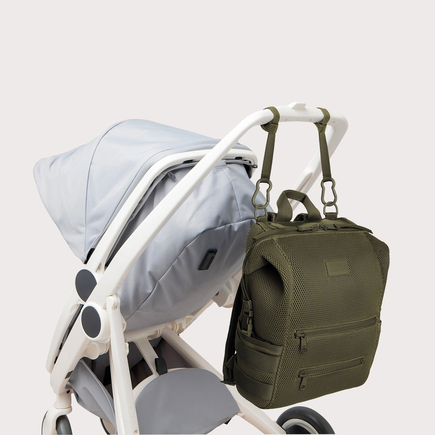 Indi Diaper Backpack in Dark Moss Air Mesh, Large