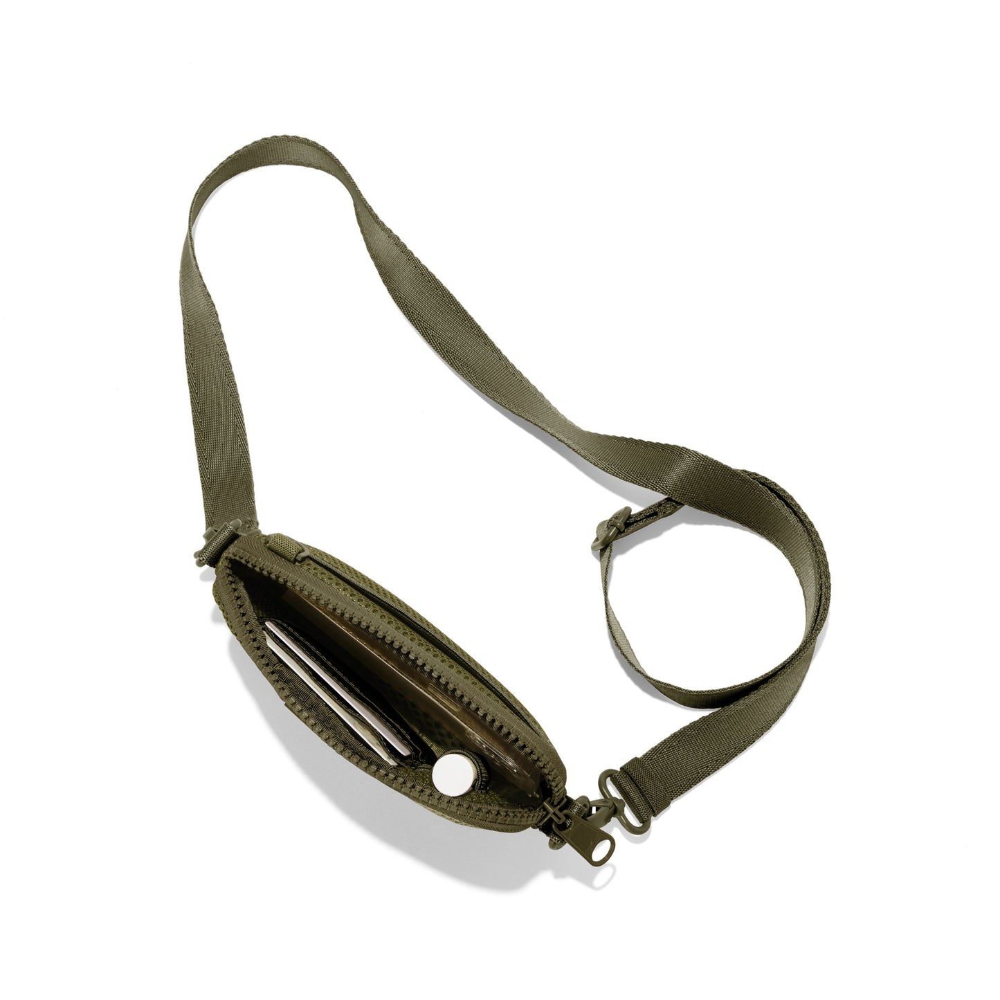 Mara Phone Sling in Dark Moss Air Mesh