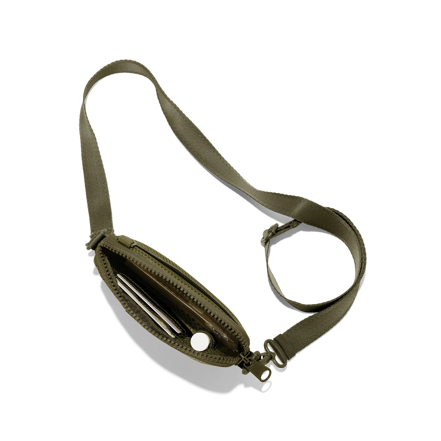 Mara Phone Sling in Dark Moss Air Mesh