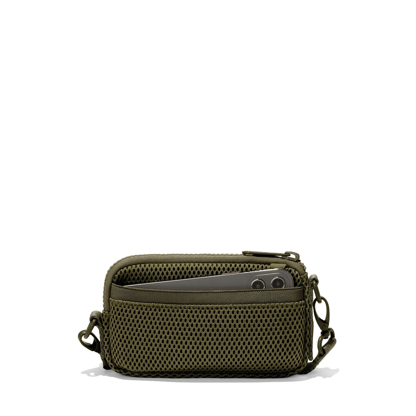 Mara Phone Sling in Dark Moss Air Mesh