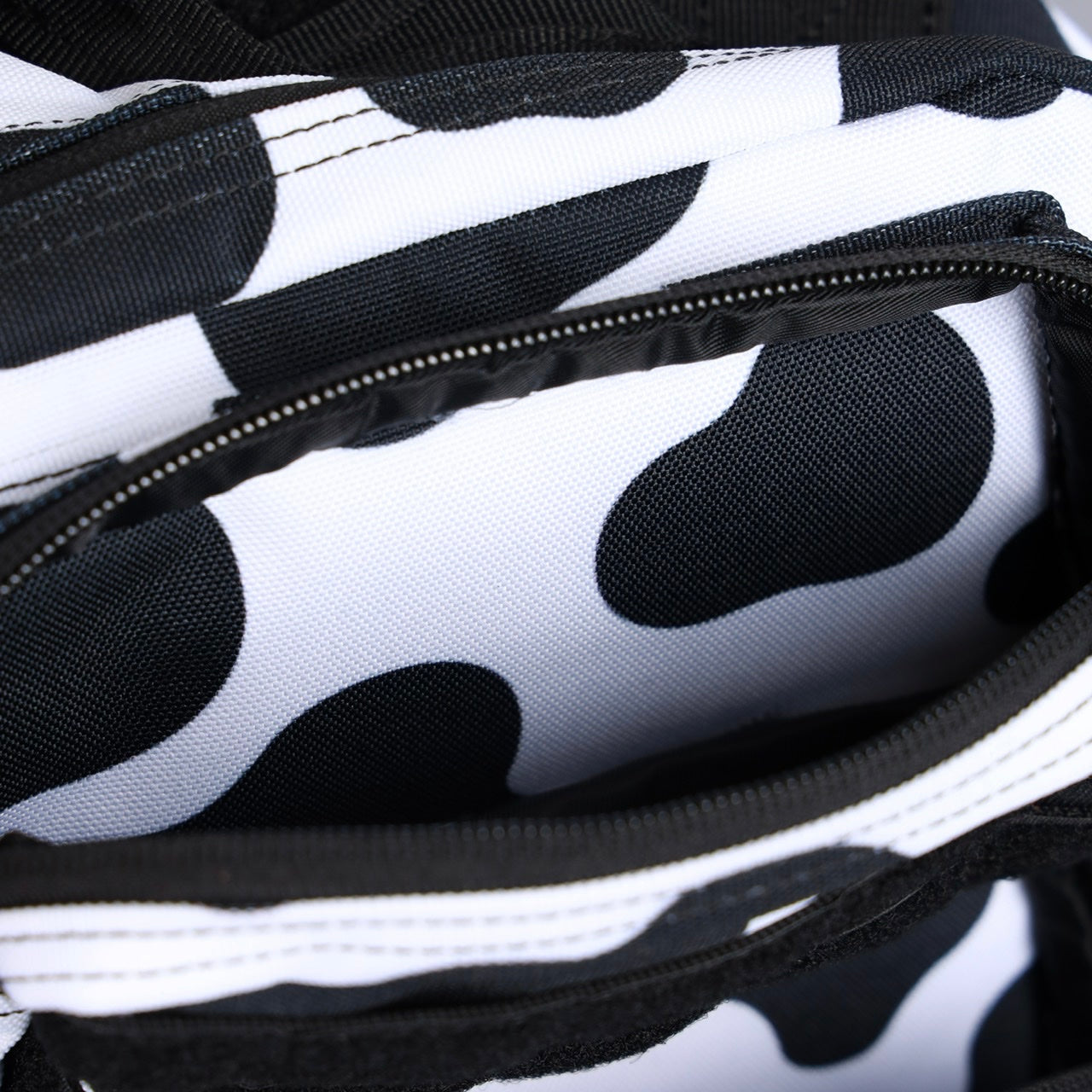 9L Backpack Mini Black White Cow