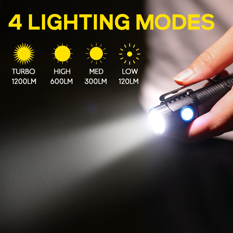 1200 Lumens Rechargeable EDC Pocket Light