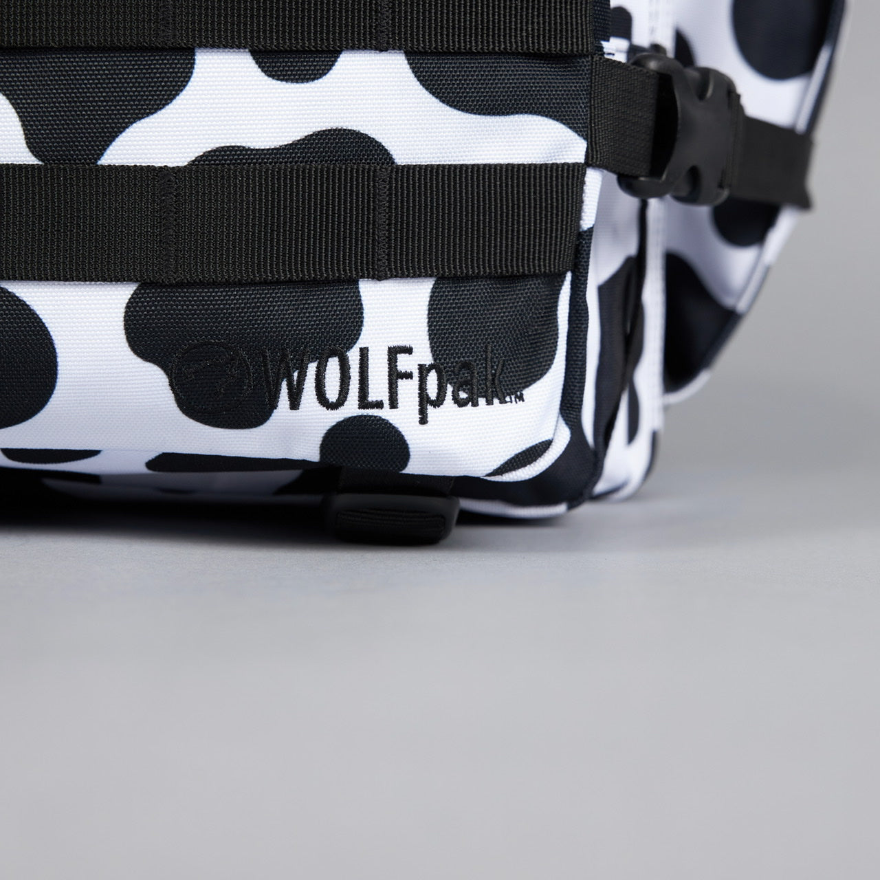 45L Backpack Black White Cow