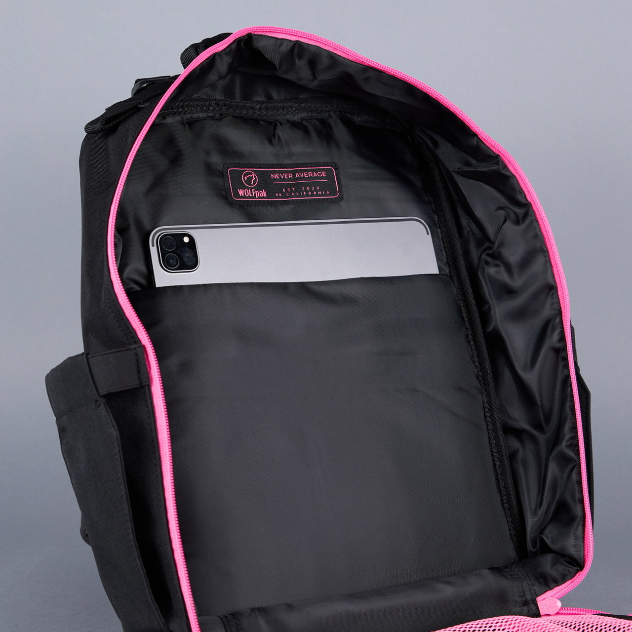 15L Backpack Black Neon Pink