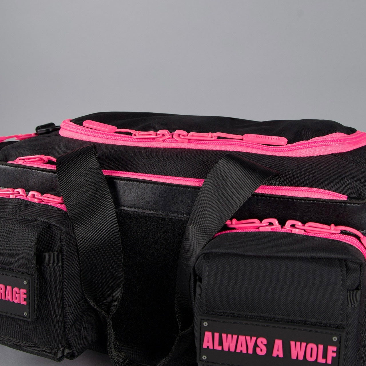 20L Mini Duffle Bag Black Neon Pink