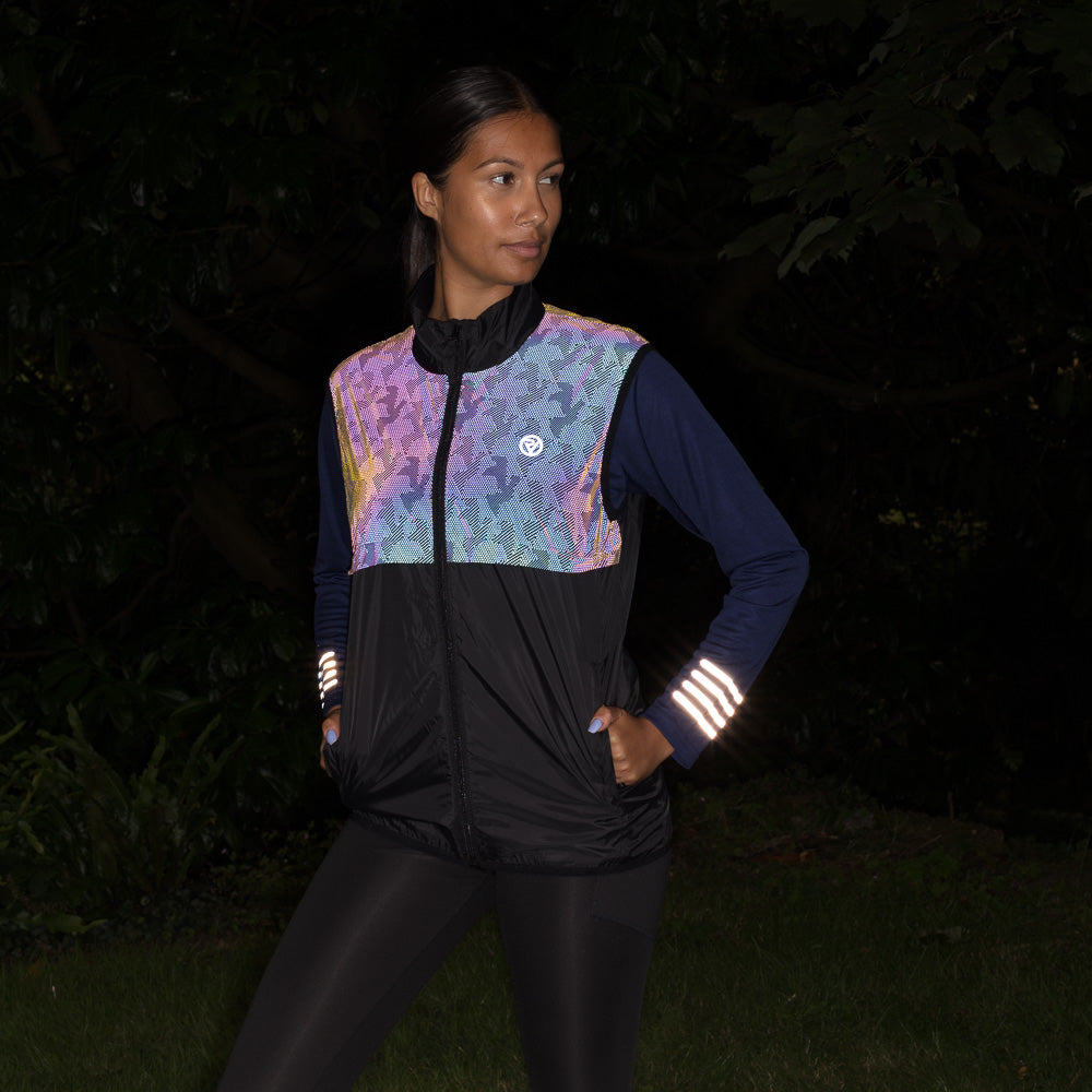 Women's Reflective Multi Colour Running Gilet