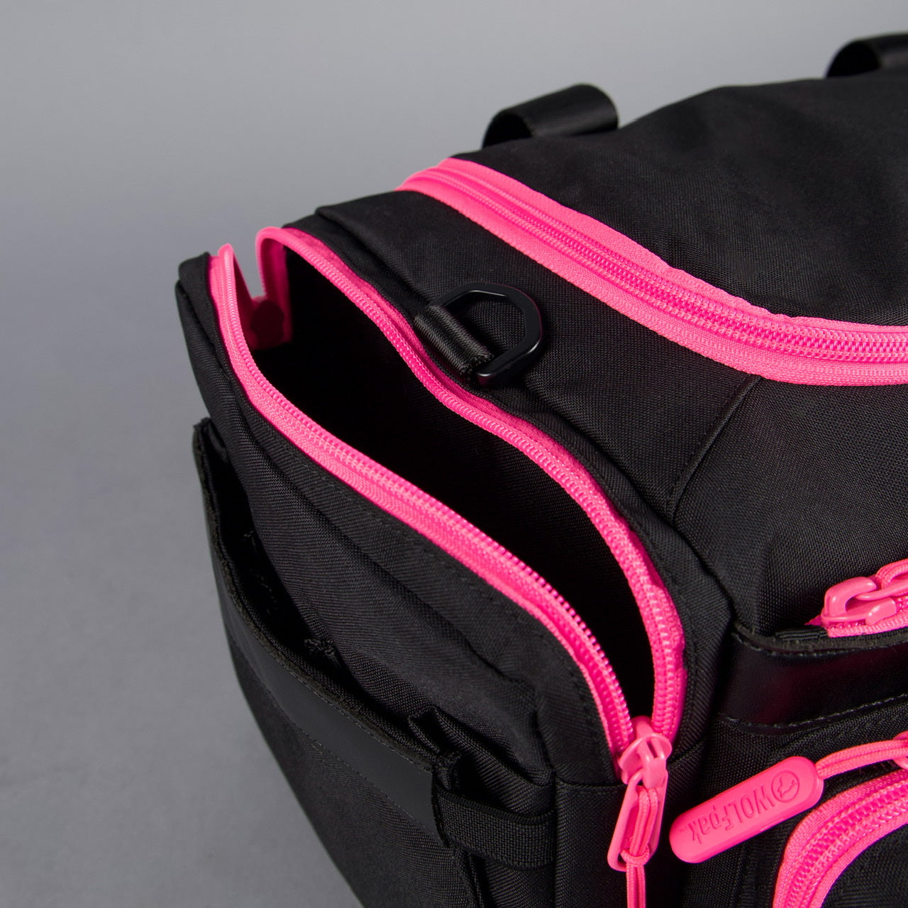 20L Mini Duffle Bag Black Neon Pink