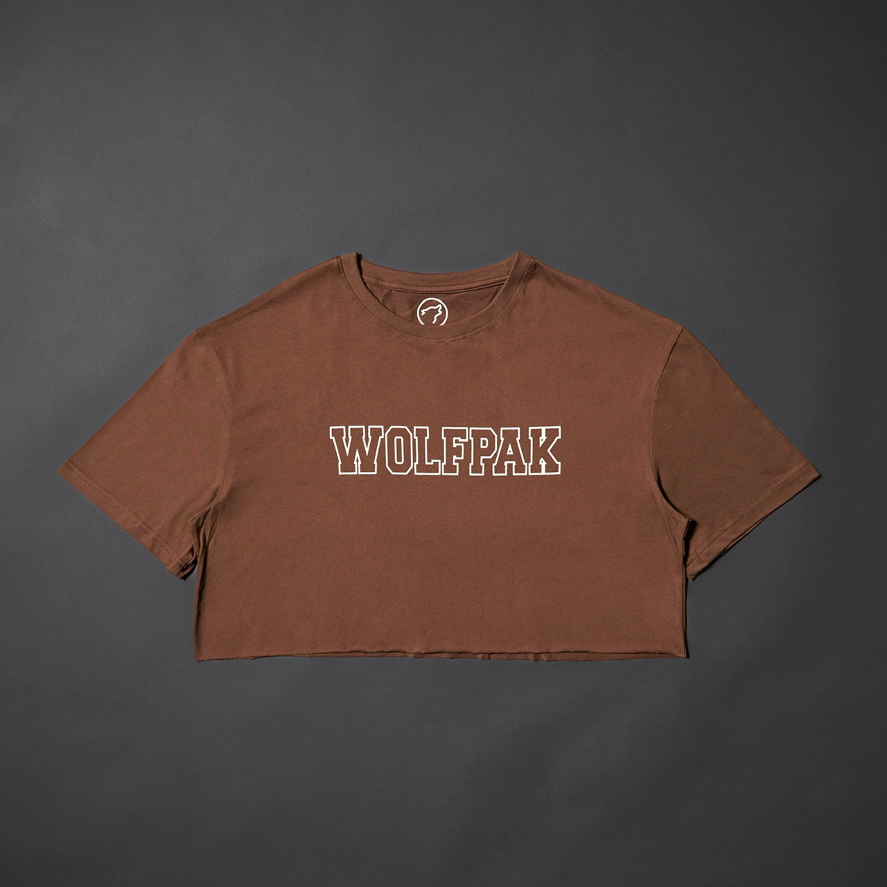 Women's Varsity Cropped Tee Mocha Brown