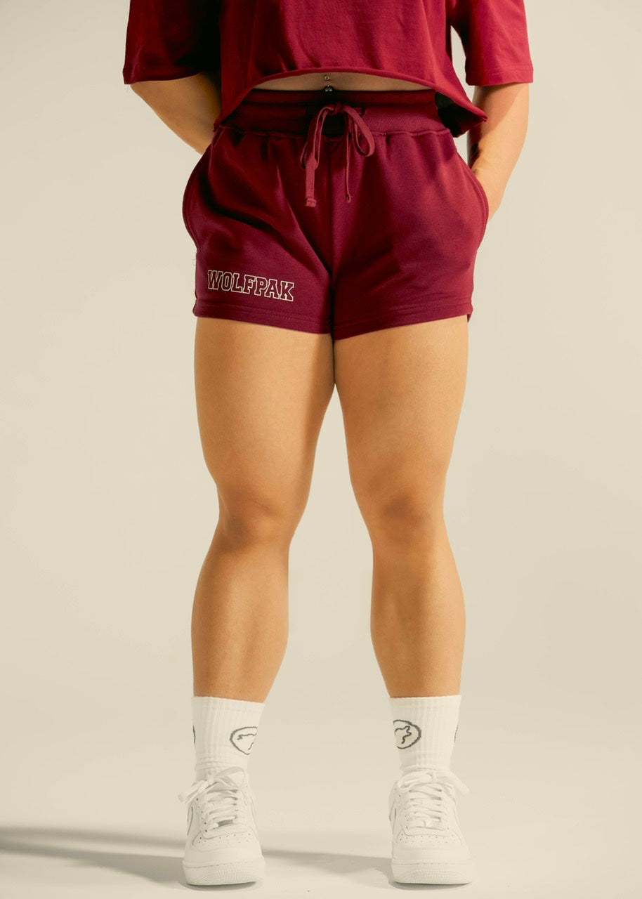 Women's Varsity Shorts Crimson Red