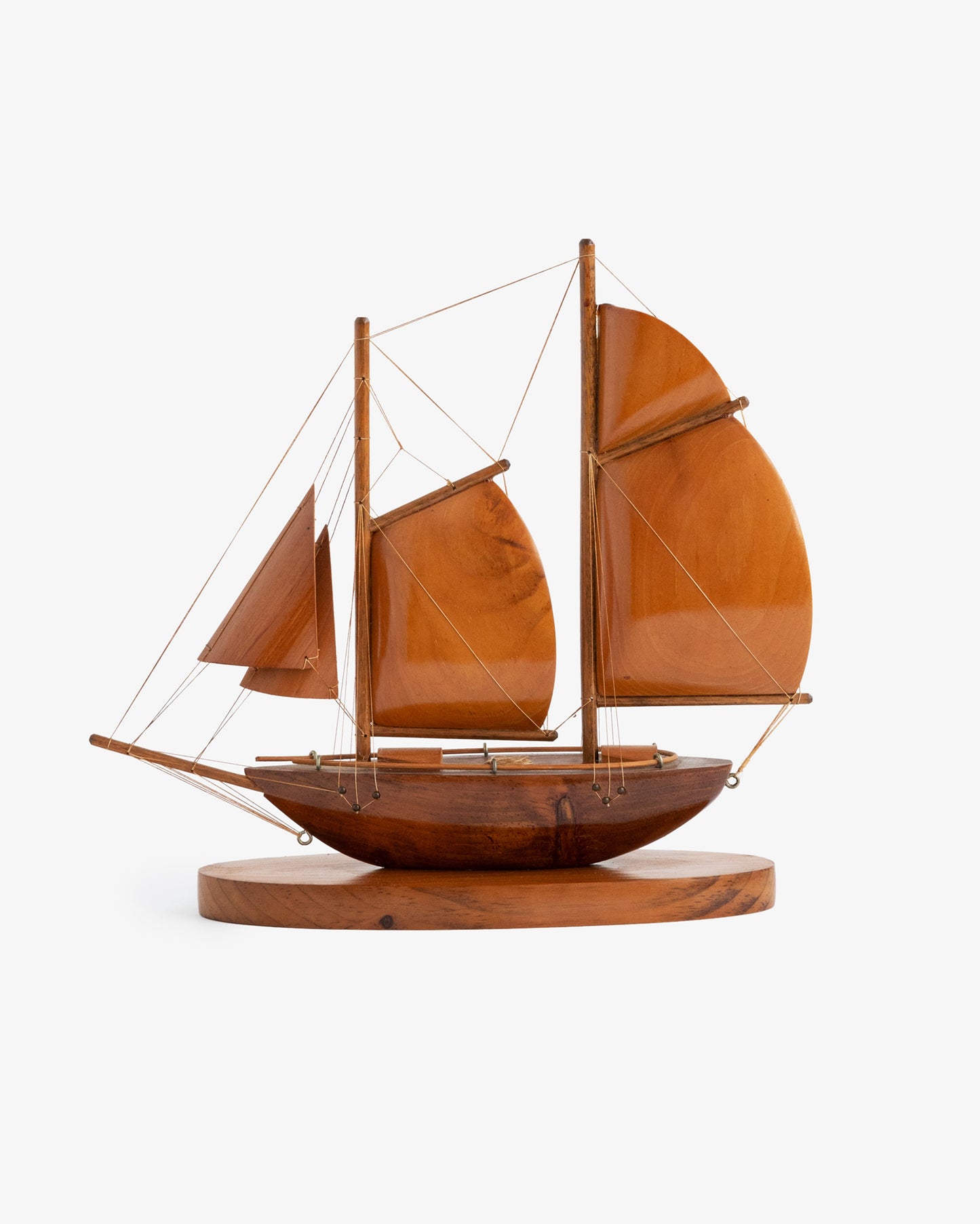 Hand Made Walnut Sail Boat