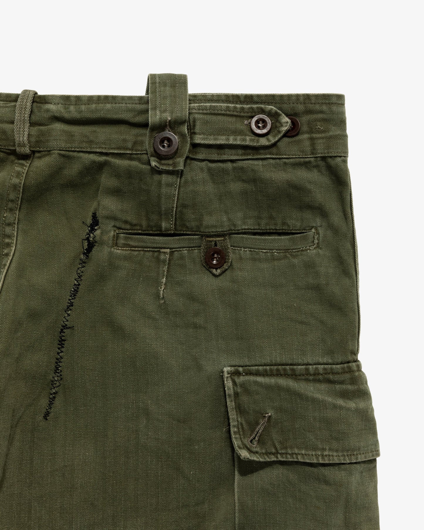 Vintage 1940s WWII HBT Parachute Pilot Pants