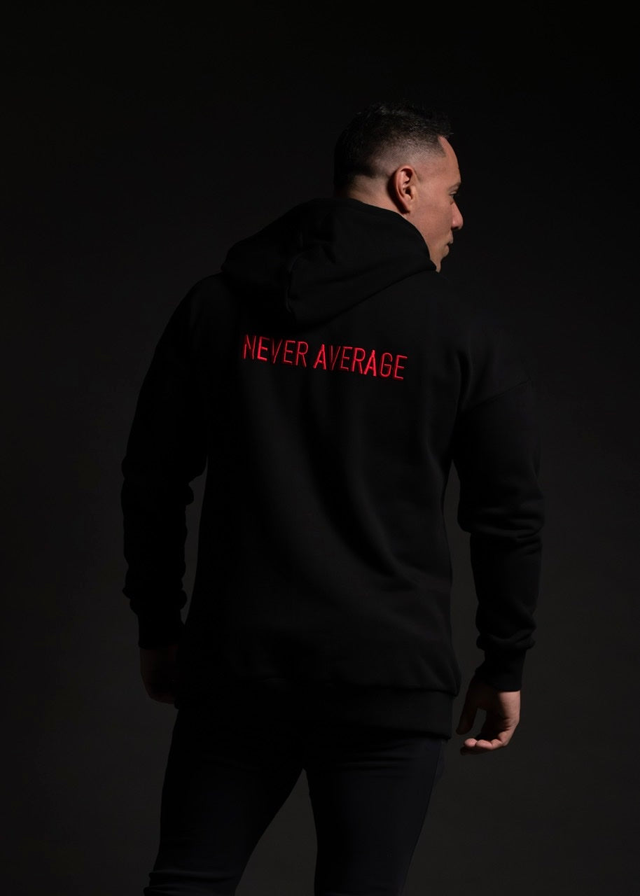 Alpha Black Savage Red Zip Up Hoodie