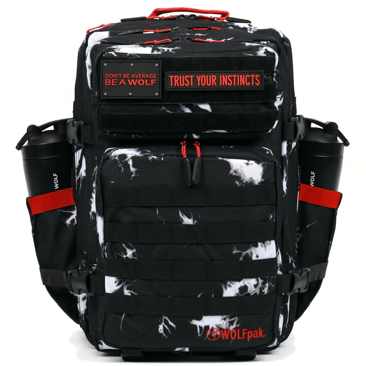 45L Backpack Black Lightning Immortal Red