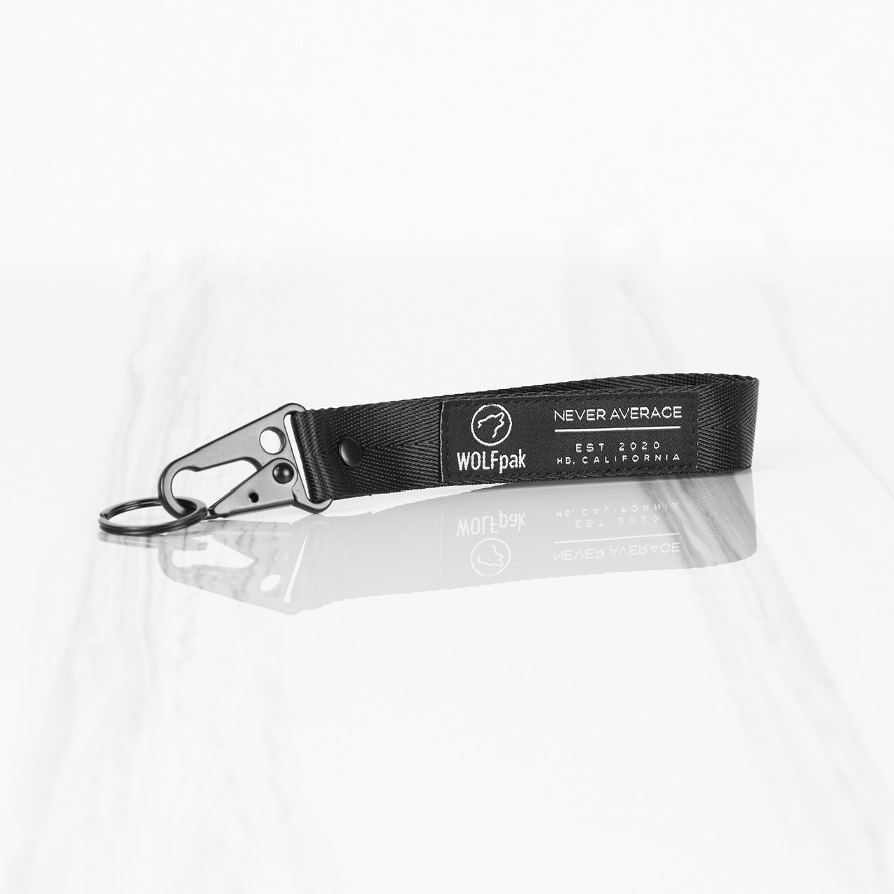 Multi-Functional Nylon Key Chain Lanyard Alpha Black