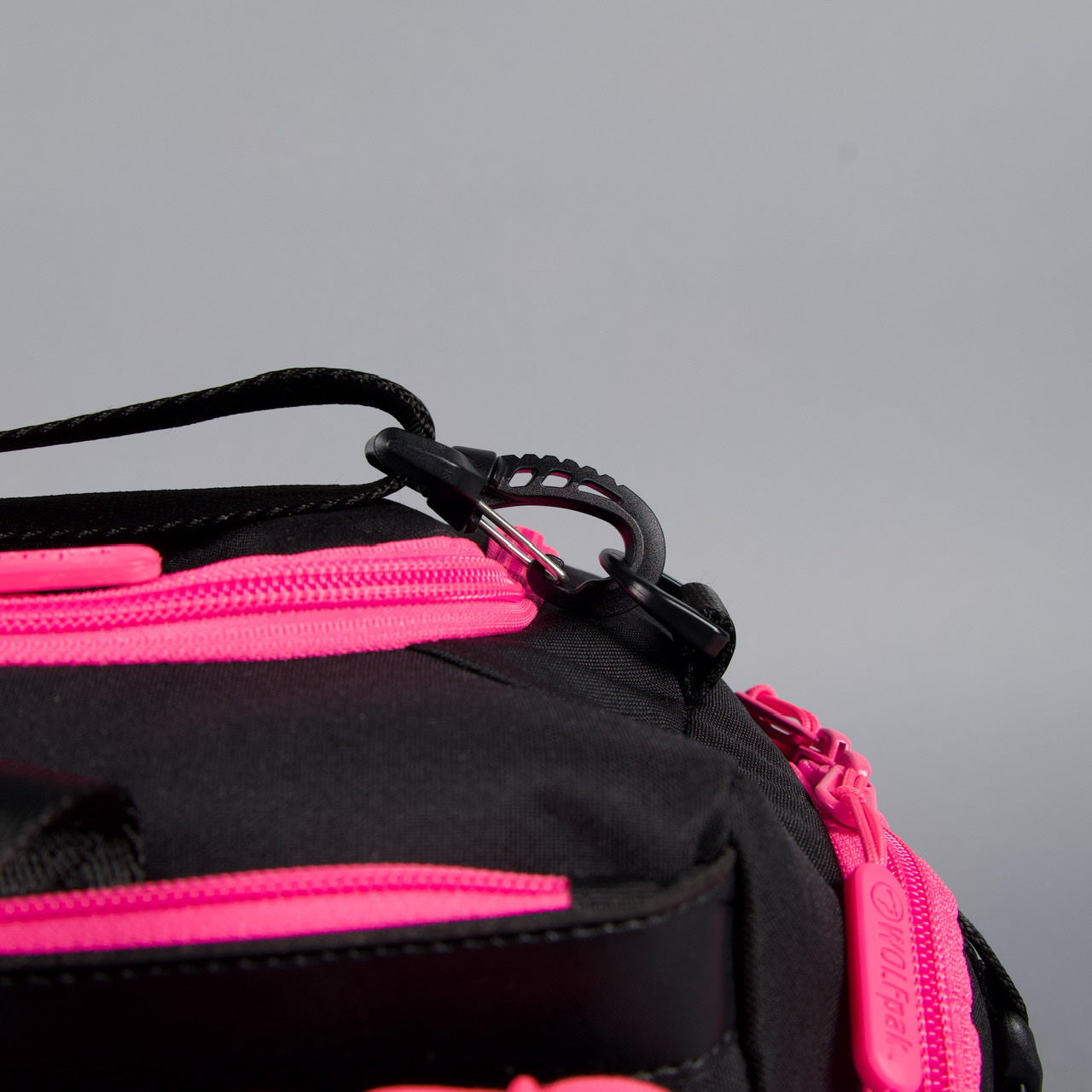 20L Mini Duffle Bag Black Neon Pink