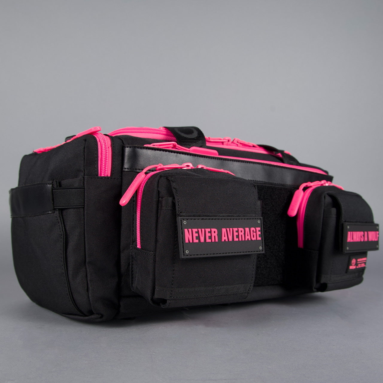 20L Mini Duffle Bag Black Neon Pink