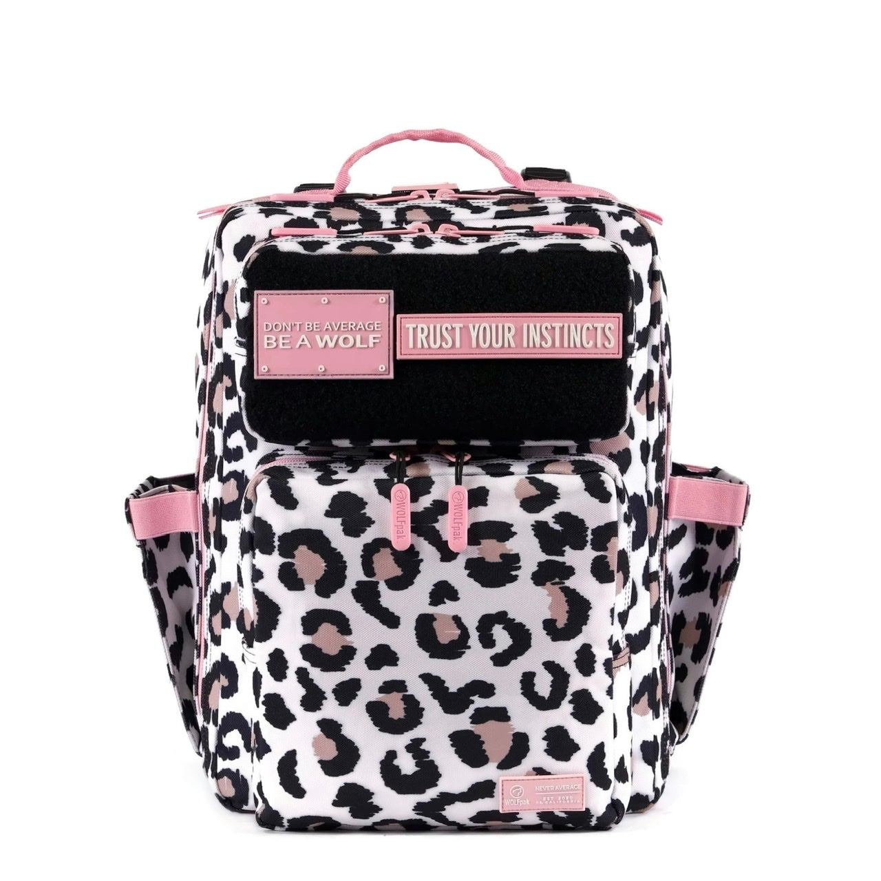 15L Backpack Leopard Pink Zip