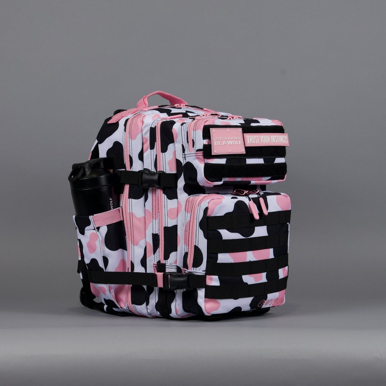 35L Backpack Pink Black Cow